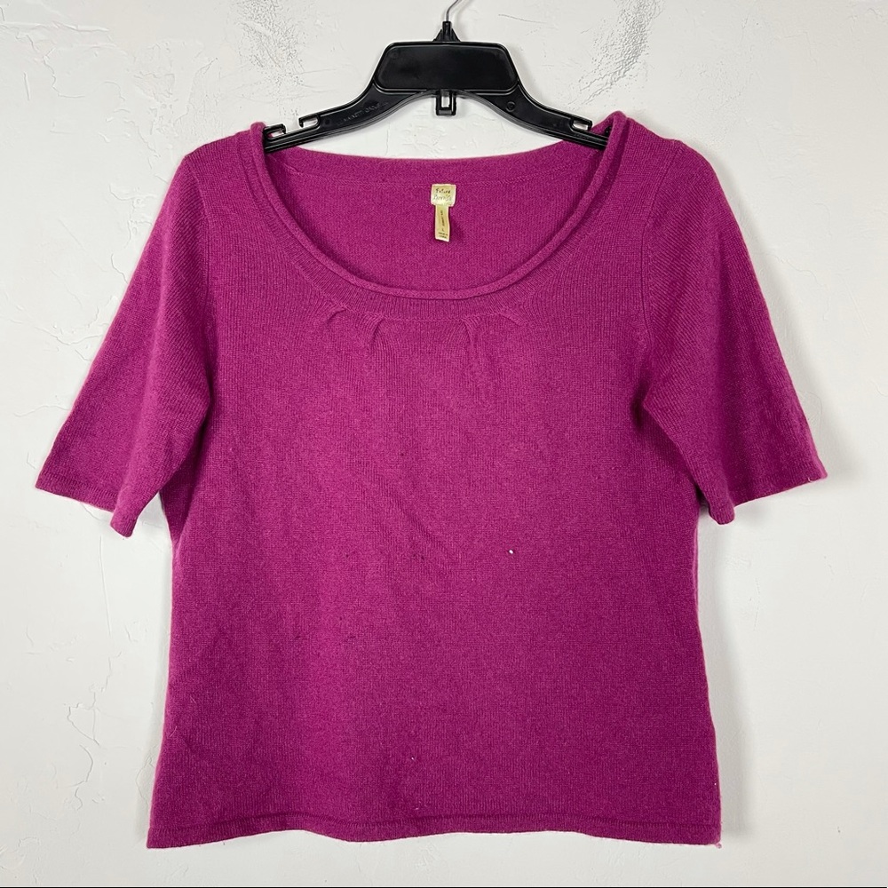 Future Paradise Sweater Knit‎ Purple Pullover Top